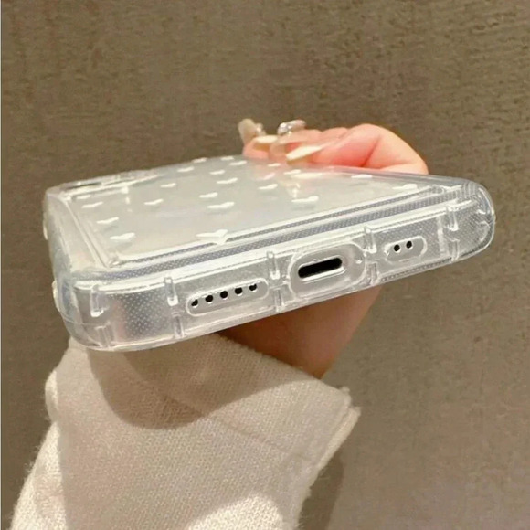 ⚠️Clearance iPhone 14/Pro/Pro Max White Hearts Phone Case - Picture 3 of 4